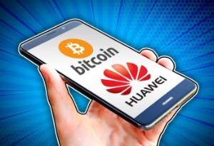 Ảnh của Huawei cho phép người dùng tải ứng dụng ví Bitcoin về điện thoại của mình