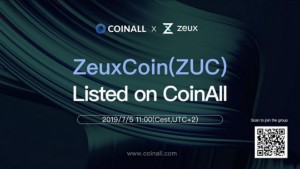 Ảnh của Coinall chính thức niêm yết Zeux: Ứng dụng đầu tư và thanh toán tiền điện tử di động đầu tiên trên thế giới