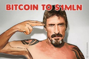 Ảnh của John McAfee tăng cược, dự đoán Bitcoin lên 1 triệu đô, vẫn lấy “trục trặc” của mình ra để bảo đảm
