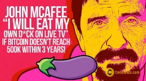 Ảnh của John McAfee “đá đểu” Jamie Dimon trên truyền hình