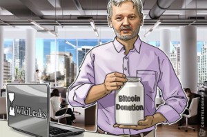 Ảnh của Julian Assange cảm ơn Chính phủ Mỹ vì đã ép WikiLeaks phải đầu tư vào Bitcoin