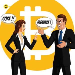Ảnh của Bitcoin.org cảnh báo người dùng về Segwit2x