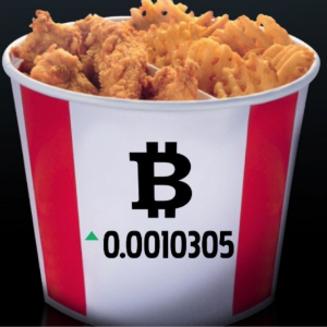 Ảnh của KFC Canada chấp nhận thanh tóan bằng Bitcoin