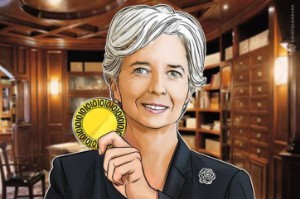 Ảnh của Giám đốc IMF Lagarde cho rằng quản lý tiền điện tử là “tất yếu” và cần thiết