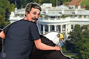 Ảnh của John McAfee công bố tranh cử tổng thống năm 2020 để phục vụ cộng đồng tiền mã hóa