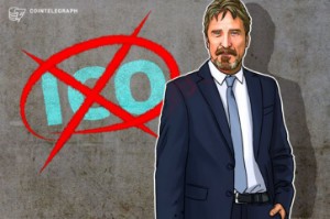 Ảnh của John McAfee tuyên bố sẽ không quảng bá các ICO nữa vì các áp lực từ SEC