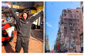 Ảnh của Triệu phú bitcoin bị bắt giữ sau khi tạo ra cơn mưa tiền từ trên tầng thượng của một tòa nhà ở Hong Kong