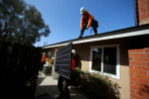 Picture of Canada's Heliene opening its second U.S. solar panel factory