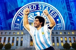 Ảnh của Fed đang muốn ghi bàn như Maradona?