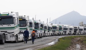 Picture of Truckers' strike in Spain disrupts food industry
