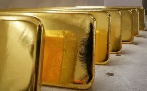 Picture of Gold Up, Hits Over One-Week High as Dollar Falls