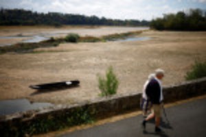 Picture of France's river Loire sets new lows as drought dries up its tributaries