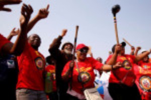 Picture of S.African unions reject Transnet's revised wage offer, continue strike