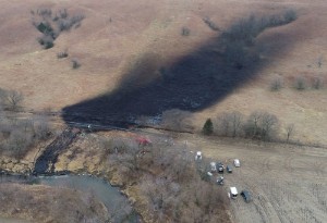 Picture of Keystone pipeline rupture spilled diluted bitumen - EPA