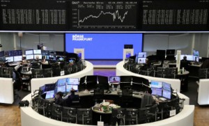 Picture of European shares edge up on pharma boost, UK's FTSE 100 nears record-high