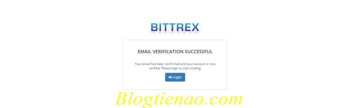 Tiến hành Login vào Bittrex