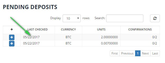 Chờ bittrex xác nhận giao dịch