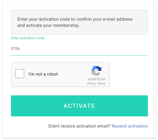 Nhập Activation code và ACTIVATE.