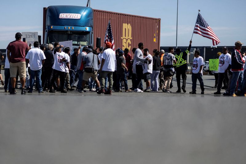 Trucker protests stall cargo movement at California's No. 3 seaport