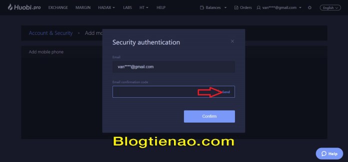 Bảo mật tài khoản HuobiPro. Ảnh 5