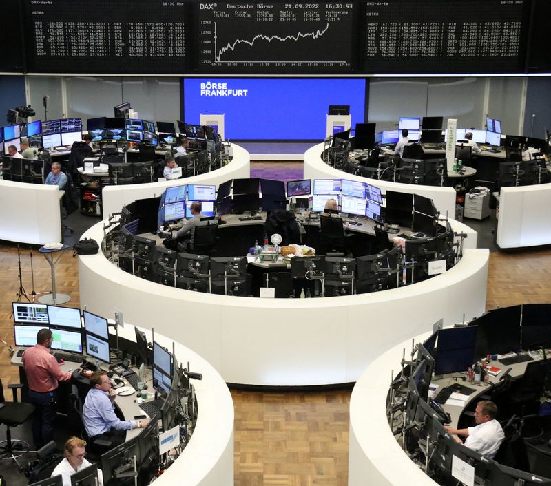 European shares open lower as tech stocks slide on hawkish Fed
