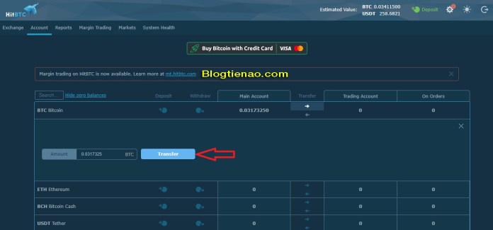 Nạp BTC vào sàn HitBTC. Ảnh 7