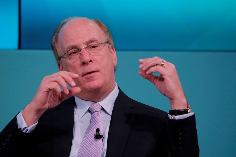 BlackRock's Fink says he is seeing some signs of easing inflation