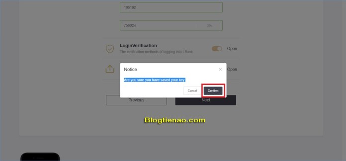 Bảo mật tài khoản sàn LBank. Ảnh 6