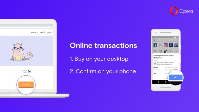 Mua trên máy tính và xác nhận giao dịch trên điện thoại