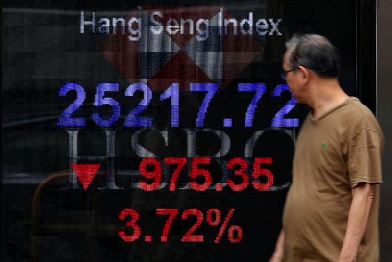 Chứng khoán châu Á giảm, chứng khoán Hồng Kông tăng nhẹ với hi vọng mở cửa lại