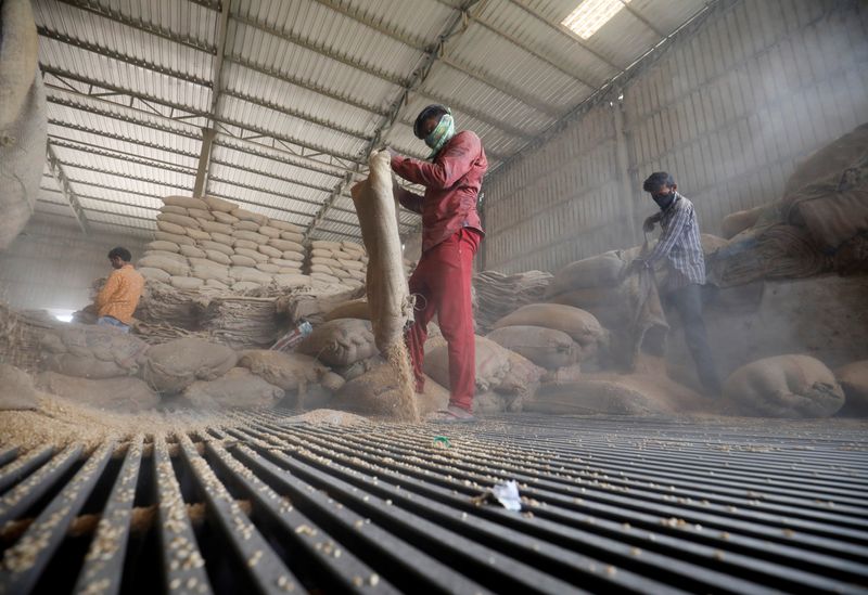 India's wheat stocks to fall further but sufficient, government says