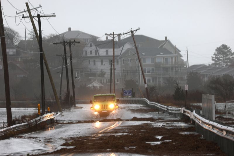 Storm cuts U.S. oil, gas, power output, sending prices higher