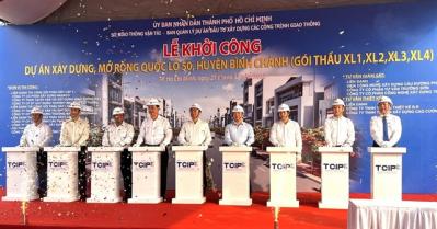 Khởi công mở rộng QL50, kết nối miền Đông, miền Tây