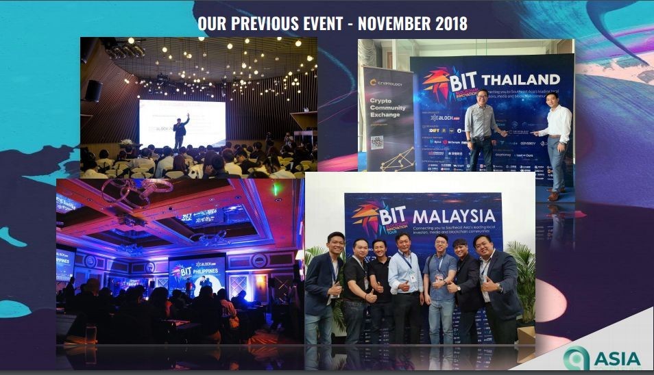 (Hình ảnh từ trái sang phải) BIT 2018 tại Việt Nam, Thái Lan, Malaysia và Phillipin