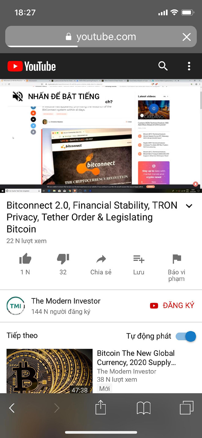 Các trang web lừa đảo tiền ảo thông báo hoạt động trở lại Ảnh chụp màn hình