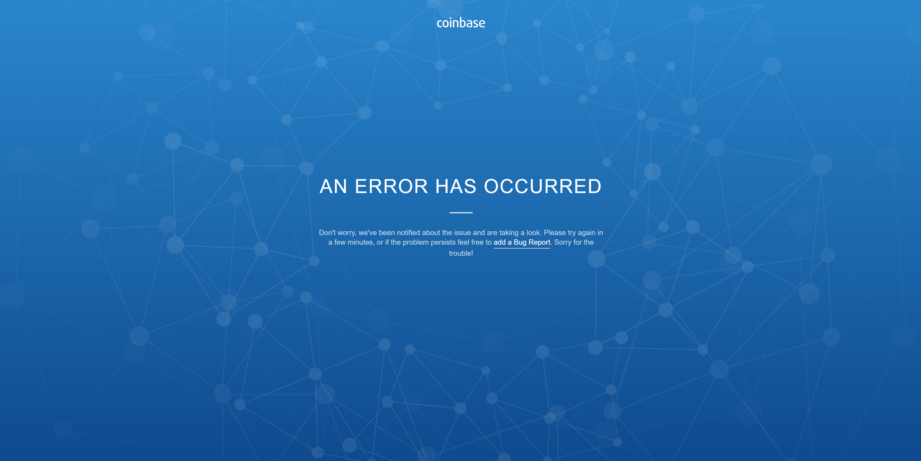 Coinbase gặp sự cố ngừng hoạt động khi giá Bitcoin giảm 1800 USD trong 15 phút