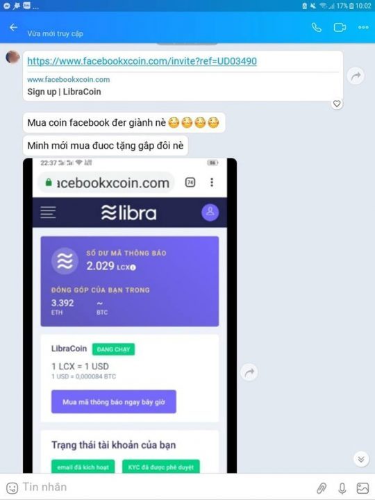 facebookcoin,tiendientu,tiền điện tử,libra scam,btcnews