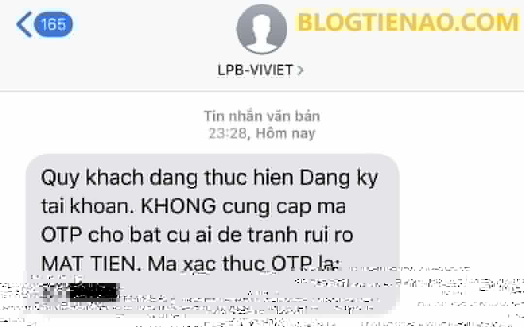 Mã OTP xác thực 