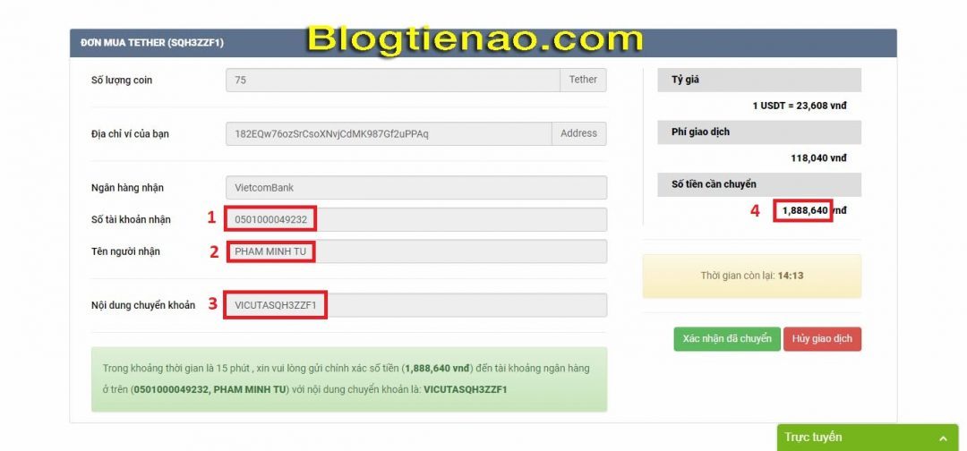 Cách mua USDT trên Vicuta. Ảnh 3