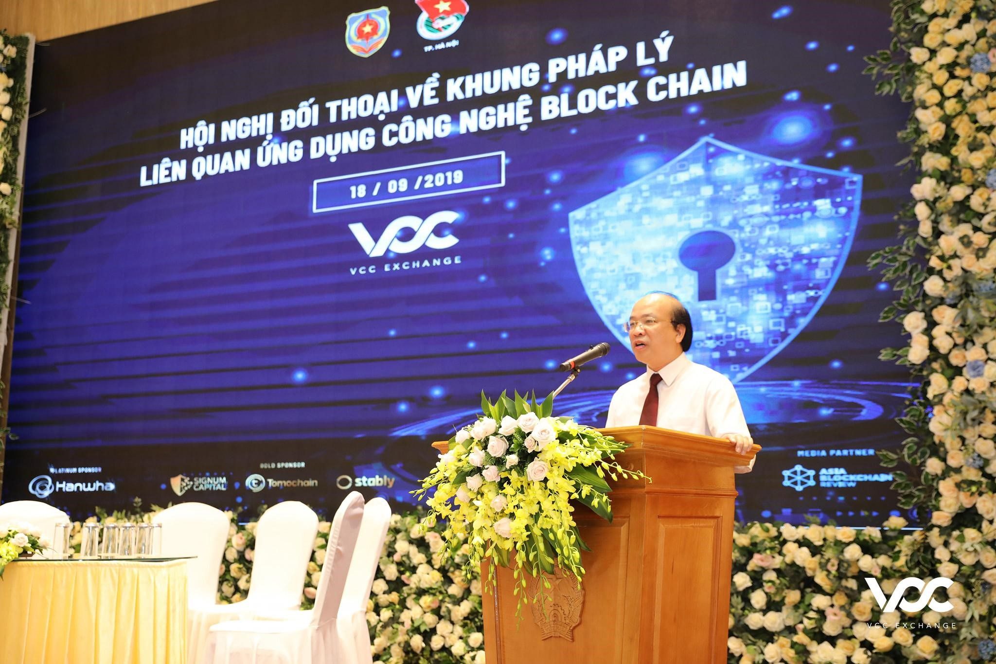 Thứ trưởng Bộ Tư Pháp Phan Chí Hiếu phát biểu tại sự kiện do VCC Exchange tổ chức cùng Bộ Tư Pháp và Thành Đoàn Hà Nội