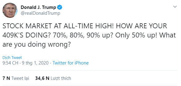 Justin Sun đăng tweet 