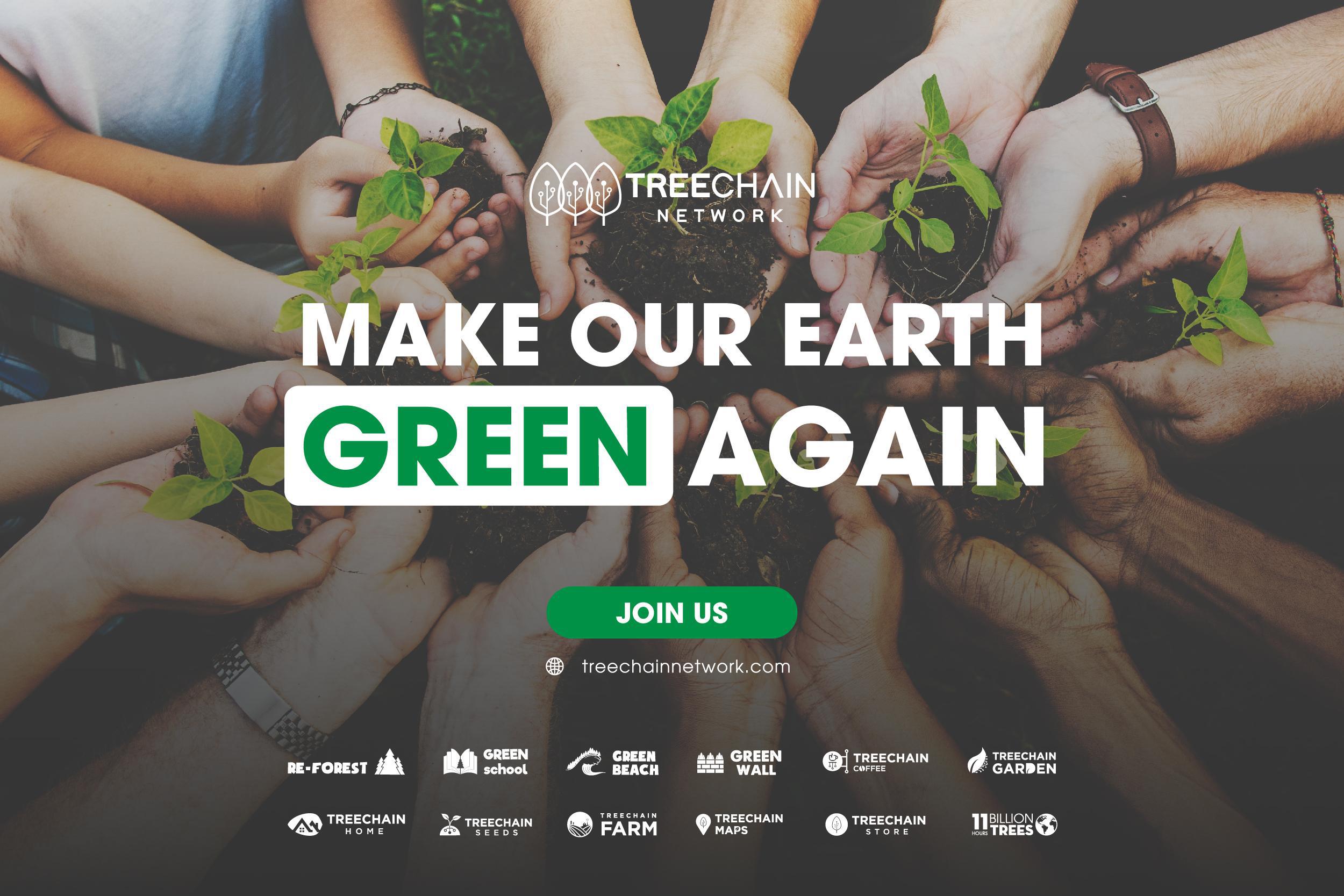 Treechain Network với mục tiêu trồng 11 tỷ cây xanh