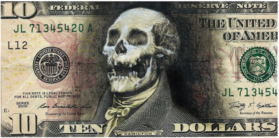 Dollar skull