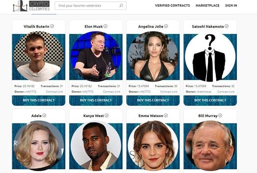 Tìm kiếm lợi nhuận trong CryptoCelebrities