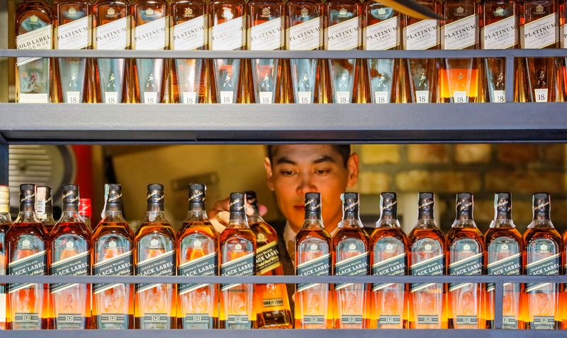 Diageo sales jump on premium spirits and bar restocking