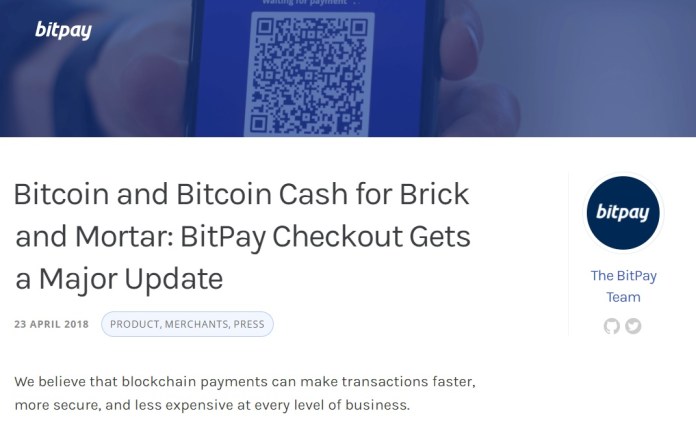 Thông báo chính thức của BitPay